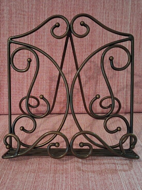 Princess House Metal Cookbook Holder Meridian Book Stand Photo Display 5271 - Picture 1 of 9